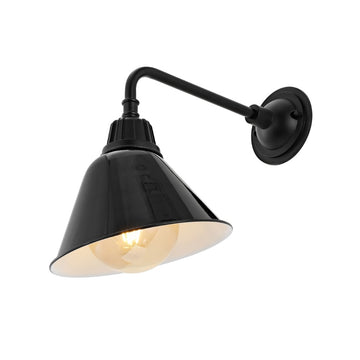 Croydon 9.63" Farmhouse Industrial Indoor/Outdoor Iron LED Gooseneck Arm Outdoor Sconce - JONATHAN Y